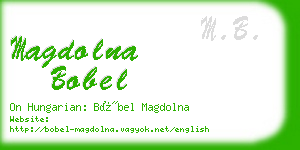 magdolna bobel business card